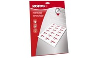 Kores Universal Etiketten Weiß 97 X 42,3 Mm 25 Blatt 300 Etiketten Labels Druck