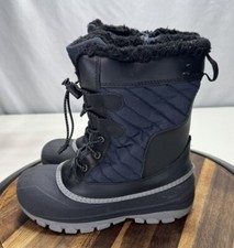 All in Motion Boot Boys Size 3 Thermolite Ecomade Winter Snow Blue Black