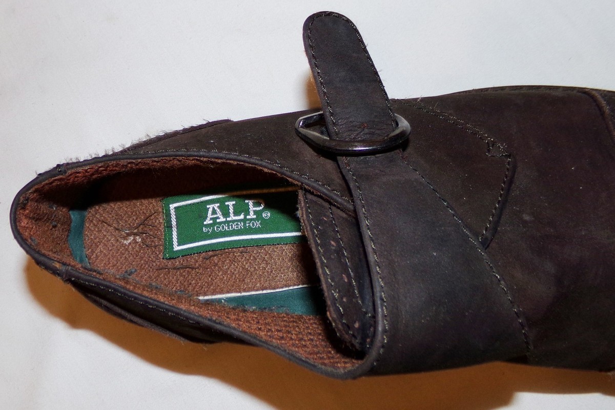 ALP by Golden Fox Vintage 90s Wingtip Brogue Oxford Nubuck Suede Brown Men\'s 9 Sz 8.5 ALP by Golden Fox Men main image 2