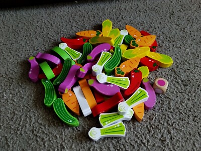 Hape Wooden Stacking Veggie Game Learning Kids/toddler Toys 53 pcs NWOB
