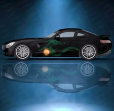 Dragon Car Decal Dragon Flaming Car Decal Both Sides Custom Flame Decals