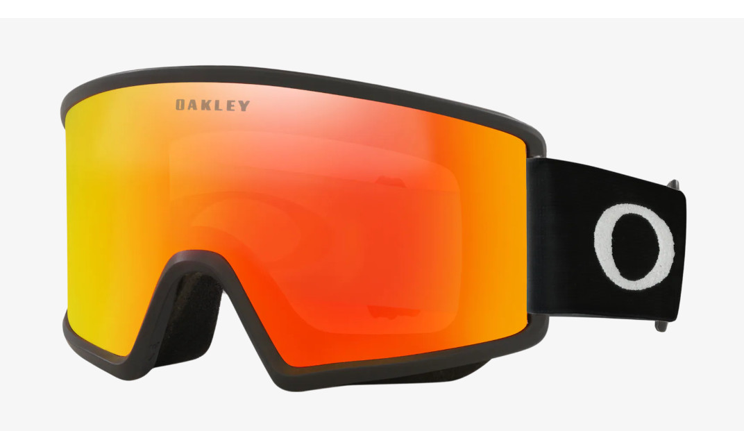 Oakley 7120 03 Target Line L Snow Goggles Matte Black Fire Iridium