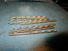 (10) 7/64" Hi-Molybdenum Steel 135° Split Point Black & Gold Finish Jobber Drill