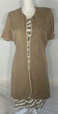 Danny & Nicole, NY Vtg Woman's 8 SS   Lined Attached Jacket Wedding guest Dress