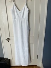 NWT Lulus White Evening/Wedding/Prom Gown Long Lined Dress Style IDB71970