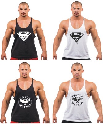 Mens Mma Gym Vest Bodybuilding Muscle Stringer Vest, Muscle Gym Vest