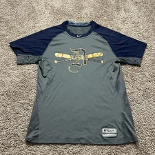 Nike Pro Fitted Detroit Tigers Shirt Baseball Short Sleeve Dri Fit Medium