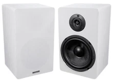 2) Rockville RockShelf 68W 400w White 6.5" Home Theater Bookshelf Speakers/8 Ohm