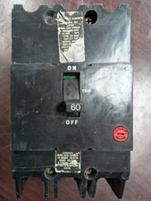 🤪 GE GENERAL ELECTRIC 60 AMP CIRCUIT BREAKER 480Y/277 VAC 3 POLE MG-8994
