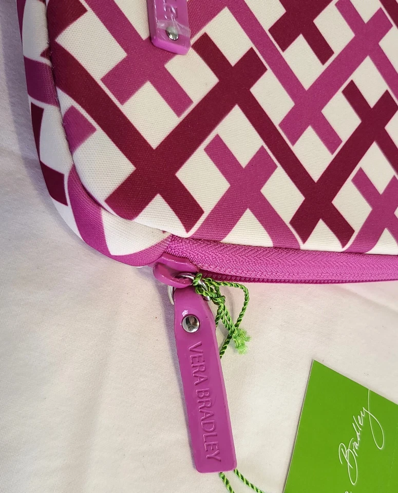 Vera Julep Tulip eReader eBook Sleeve Neoprene 8.5x6.5 Padded Zip Catch All Bag - Image 4 of 4