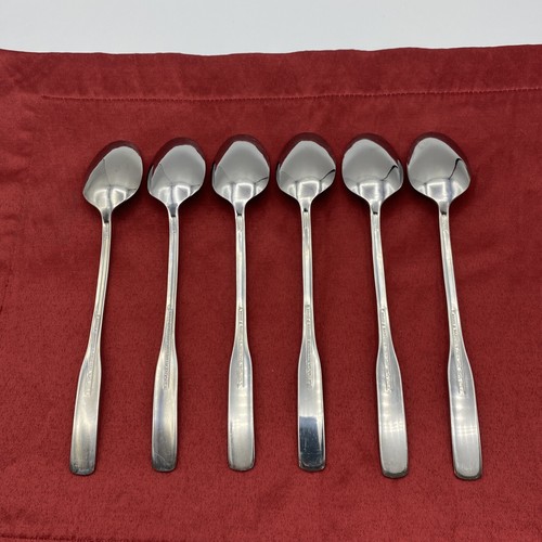 Reed and Barton Heritage Mint Stainless FIDDLER II Set Of 6 Iced Tea Spoons - Picture 7 of 8