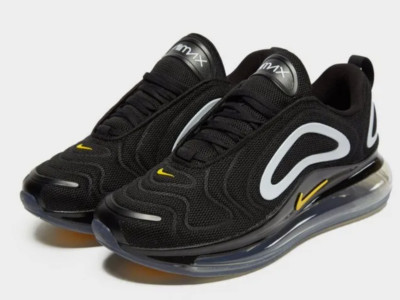 NIKE AIR MAX 720 GS TRAINERS BLACK AMARILLO CJ4584-001 UNISEX BOYS