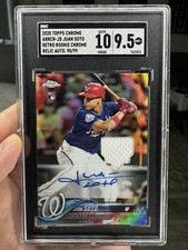 2020 Topps Chrome Retro Rookie Relics Auto /99 Juan Soto SGC 9.5