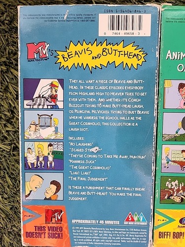 Beavis and Butt-Head VHS Lot MTV Feel Our Pain & The Final Judgement - Picture 4 of 5