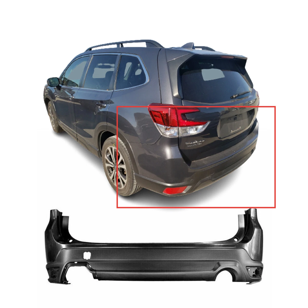 Rear Bumper Cover For 2019 2020 Subaru Forester 2.5i Limited Sport