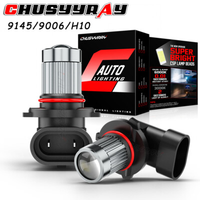 Pair 9006 Front Fog Lights Lamp 6000K White Bulbs For Lexus RX330 2004 2005 2006
