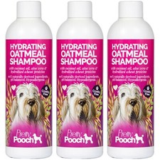 Oatmeal Dog Shampoo Natural Hypoallergenic Dry Itchy Sensitive Skin 3 x 250ml