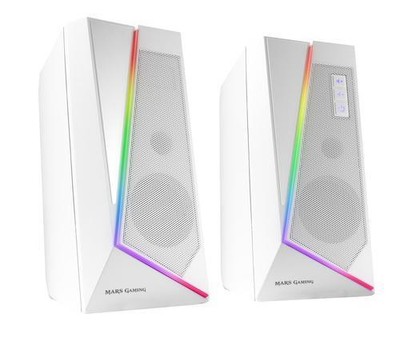 Mars Gaming MS7W RGB Lautsprecher Bluethooth 5.0 Jack 3.5 DSP So 20W Weiß (20,24
