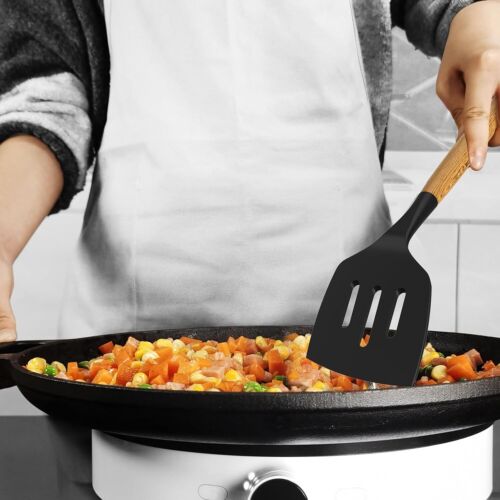 14-teiliges Silikon Kochutensilien Küchenutensilien Set - 446 ° F Hitzebeständig, Drehen - Bild 9 von 11