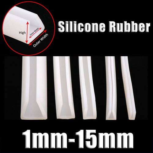 White UShape Silicone Rubber Sealing Strip 1mm15mm U Channel Edging