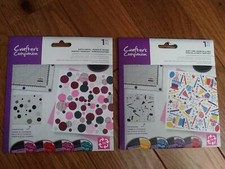Crafter's Companion Dots  Spots, Party Time Stamps  Stencils 2 Pieces , New