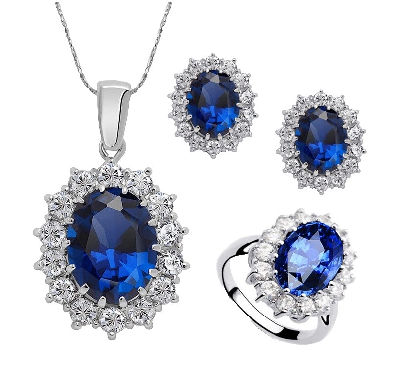 Simulated Platinum Plated Fashion Jewelry Sets