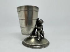 Antique Rockford Silver Co. Silver Plate-Sitting Cherub-Toothpick/Match Holder