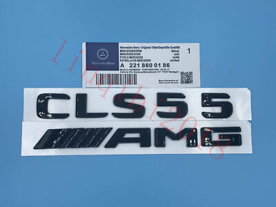 NEW Gloss Black '' CLS55 AMG'' Letters Trunk Embl Badge Sticker for Mercedes Benz