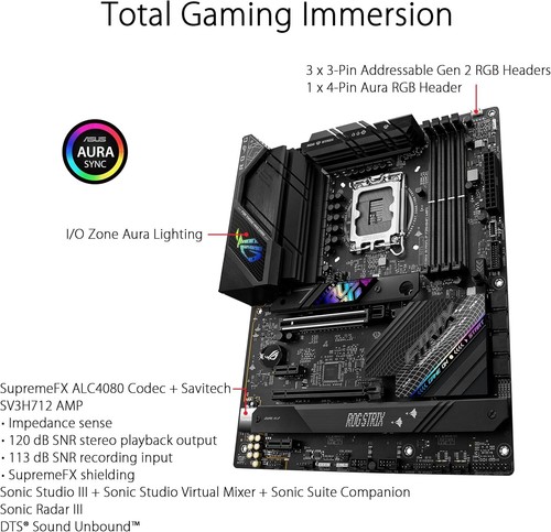 ASUS ROG STRIX B760-F GAMING WIFI Scheda madre Intel B760 LGA 1700 ATX, DDR5 - Foto 4 di 6