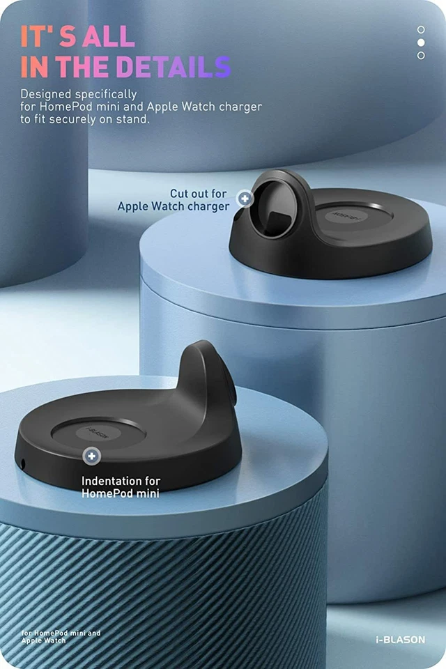 Soporte HomePod Mini, Antideslizante Compatible con Apple Watch y HomePod Mini Foto 3 de 4