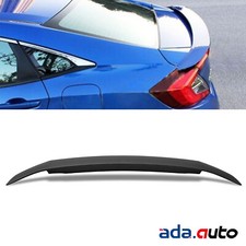 For 2016-2018 Honda Civic Light Rs Abs Rear Trunk Boot Wing Spoiler W 3rd Light