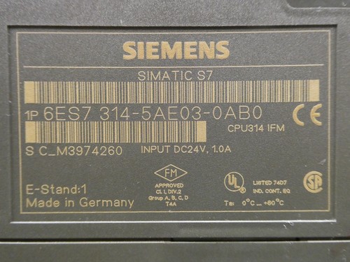Siemens Simatic S7 6ES7 314-5AE03-0AB0 6ES7314-5AE03-0AB0 - Picture 2 of 9