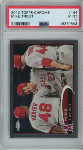 MIKE TROUT (PSA 9) 2012 Topps Chrome 2nd Year Card #144