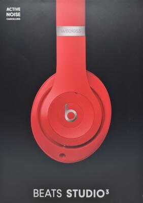 Beats Studio3 Over-Ear Bluetooth Kopfhörer mit ANC, Rot -  OVP, Händler