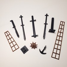 LEGO Vintage Ship Parts Masts, rigging, ship's wheel, anchor you pick!