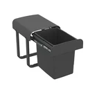 Ekotech waste collector AG15G Aladdin 15L full extension Orion Grey from 40cm cabinet