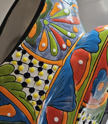 Talavera Frog Planter Large Mexican Pottery Folk Art Animal Hand Painted - Picture 12 of 18