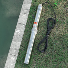 1.5HP Deep Well Submersible Pump Stainless Steel Water Pump 31.7GPM 276ft