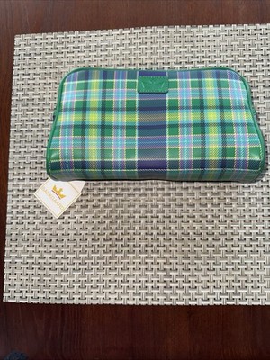 BAEKGAARD LEATHER ZIPPERED CLAMSHELL-SMALL ITEMS, RECEIPTS, COINS, COSMETIC ITEM