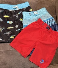 Hurley Ocean Coast Boys Swim Shorts Lot Size 4 4T Fish swimming trunks
