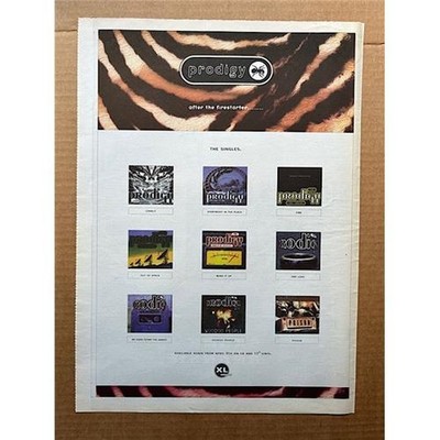 PRODIGY THE SINGLES POSTER SIZED original music press advert from 1996 - printed