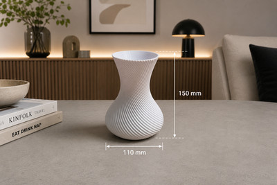 Moderne Twisted Vase 150mm   3D-gedruckt aus PETG