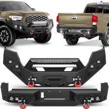 Steel Front Or Rear Bumper For 2016-2023 Toyota Tacoma Wd-rings Winch Plate Steel Front Or Rear Bumper For 2016-2023 Toyota Tacoma Wd-rings Winch Plate