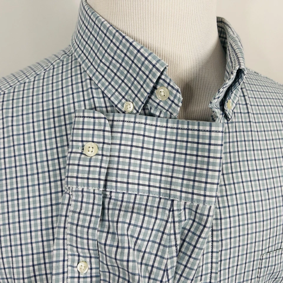 Vineyard Vines 2XL Classic Fit Tucker Shirt Performance Blue White Plaid - Image 4 of 4
