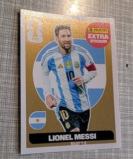 Panini WM Sticker 2026 Goldener Extra Sticker Lionel Messi Extrem Selten