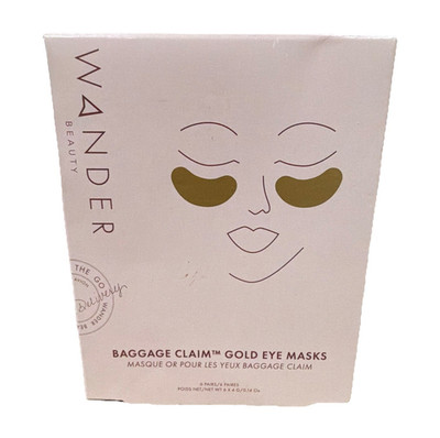 Wander Beauty Baggage Claim Gold Under-Eye Masks 6 Pairs Individually Packaged