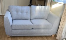 Grey Fabric 2-Seater Sofa