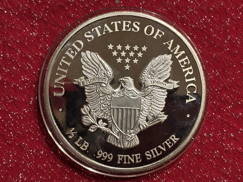 2005 Walking Liberty Art Round Half Troy Pound 6 Troy Oz .999 Silver Bullion