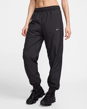 Nike Sportswear Classic Woven Womens Joggers Black Mid Rise Loose UPF 40+ S NWT