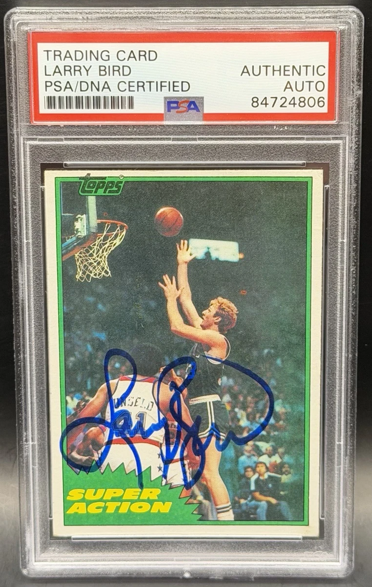 Topps Larry Bird Boston Celtics Basketball Autographed Sports